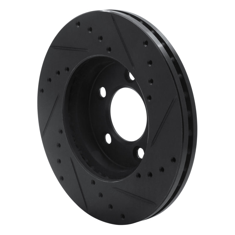 R1 91-00 Ford Thunderbird Front Left Drilled & Slotted Black Brake Rotor