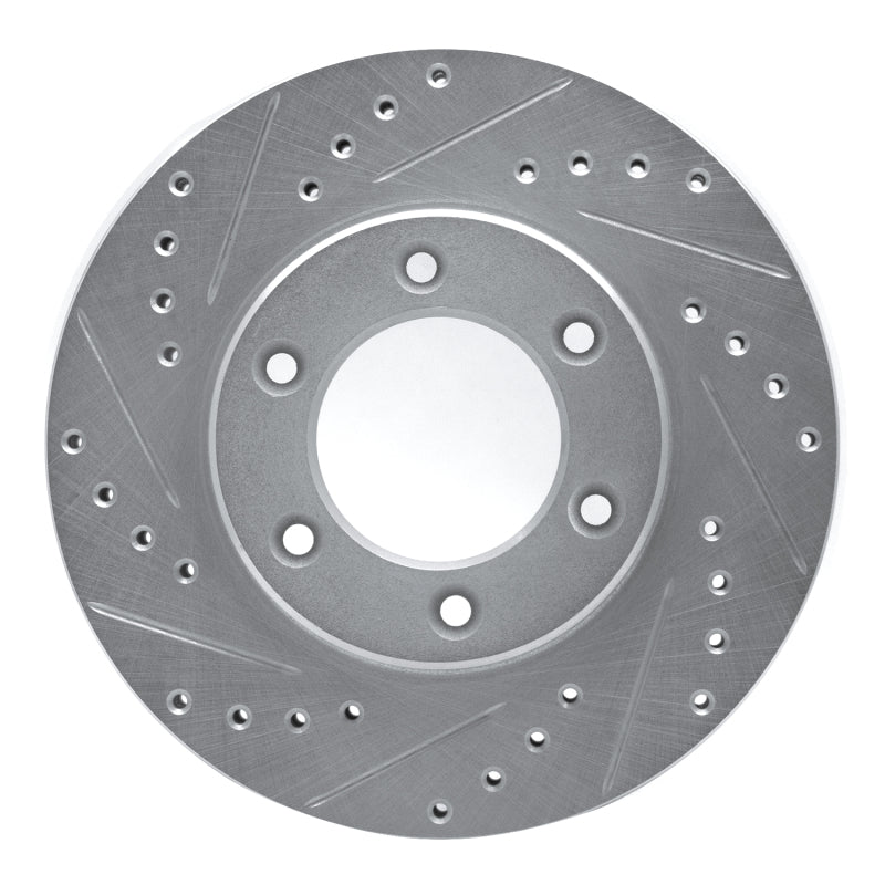 R1 93-98 Toyota T100 Front Left Drilled & Slotted Silver Brake Rotor