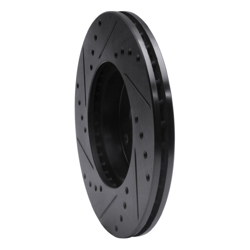 R1 90-03 Ford Escort Front Right Drilled & Slotted Black Brake Rotor