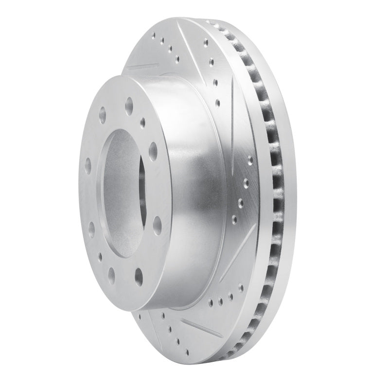 R1 94-99 Dodge Ram 2500 Front Right Drilled & Slotted Silver Brake Rotor