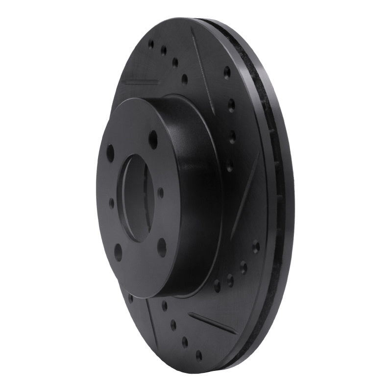 R1 99-07 Suzuki Esteem Front Right Drilled & Slotted Black Brake Rotor
