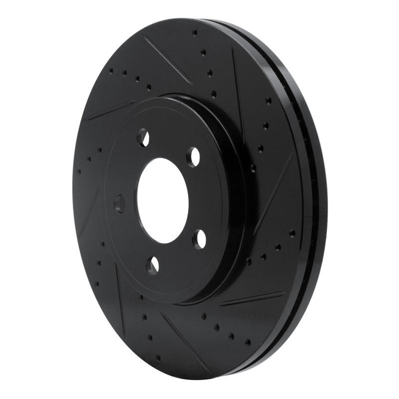 R1 03-11 Ford Crown Victoria Front Right Drilled & Slotted Black Brake Rotor