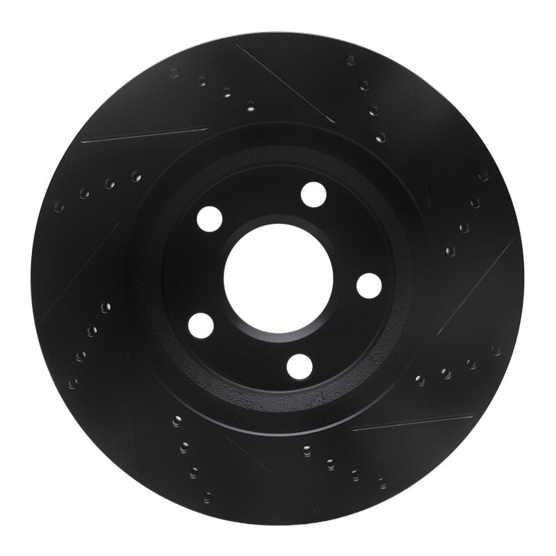 R1 97-05 Buick Park Avenue Front Left Drilled & Slotted Black Brake Rotor