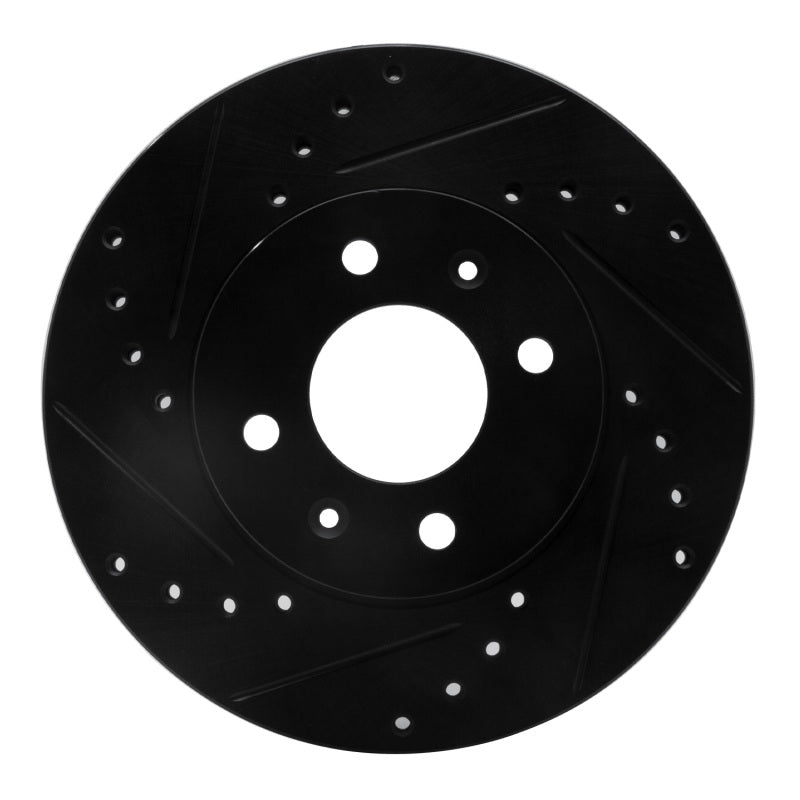 R1 12-25 Dodge Attitude (Mexico) Front Left Drilled & Slotted Black Brake Rotor