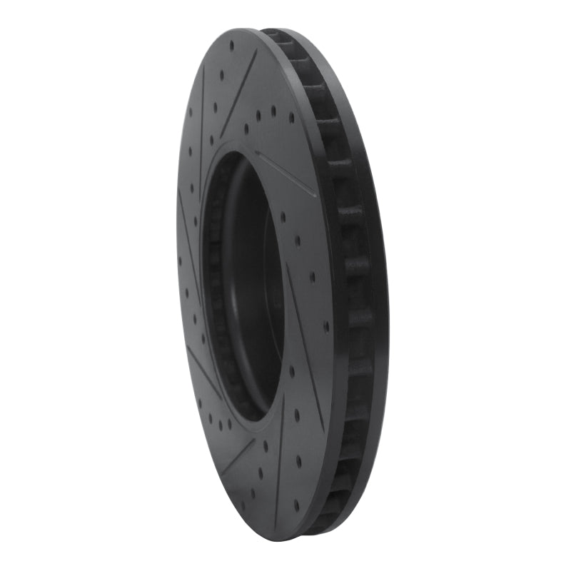 R1 19-26 Mercedes-Benz A220 Front Right Drilled & Slotted Black Brake Rotor