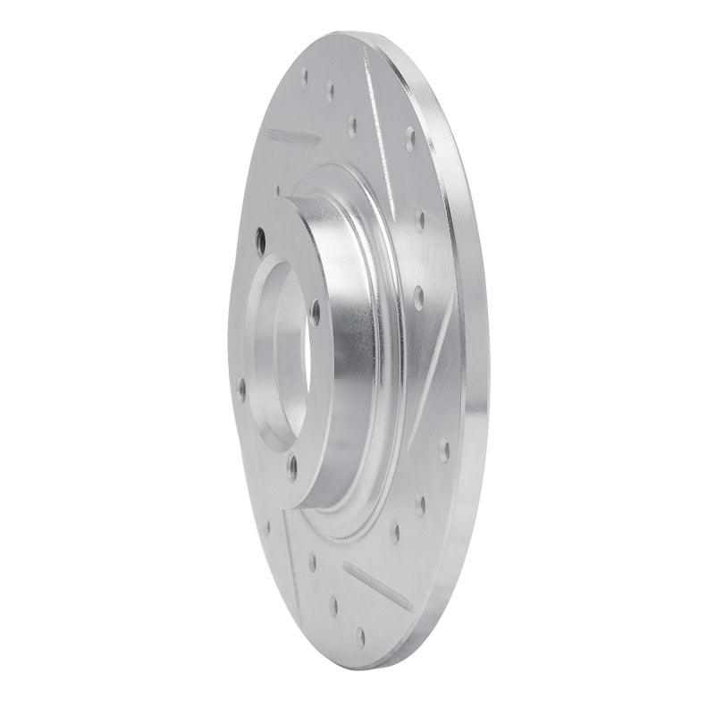 R1 81-84 Toyota Starlet Front Right Drilled & Slotted Silver Brake Rotor