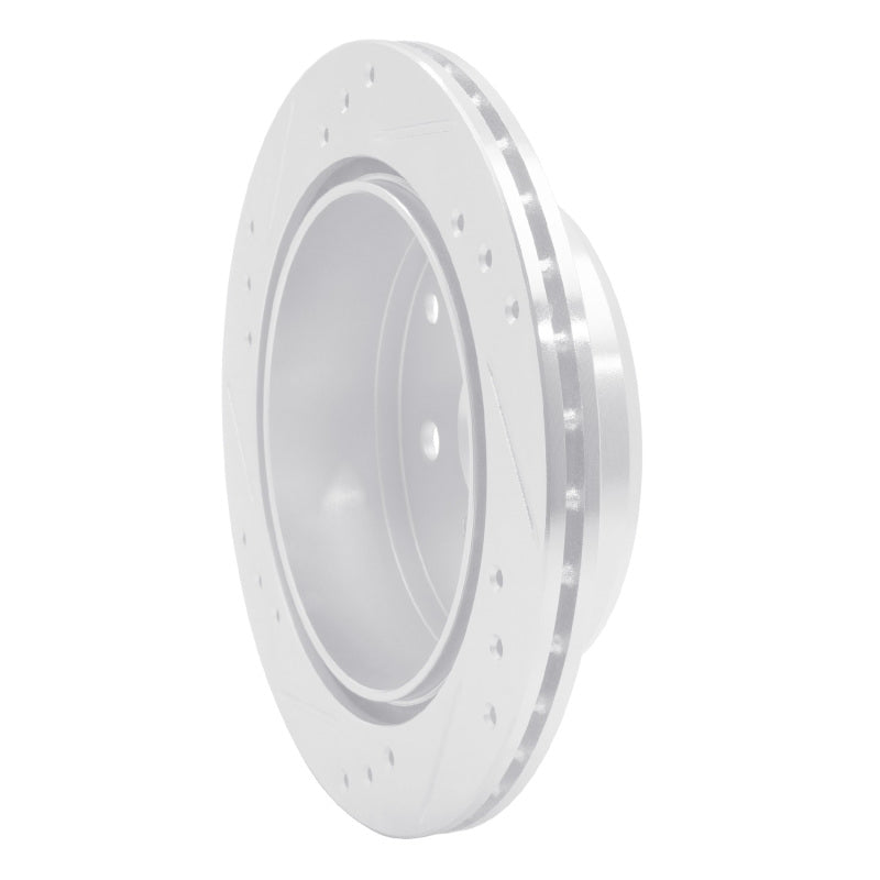 R1 82-85 Toyota Celica Rear Right Drilled & Slotted Silver Brake Rotor