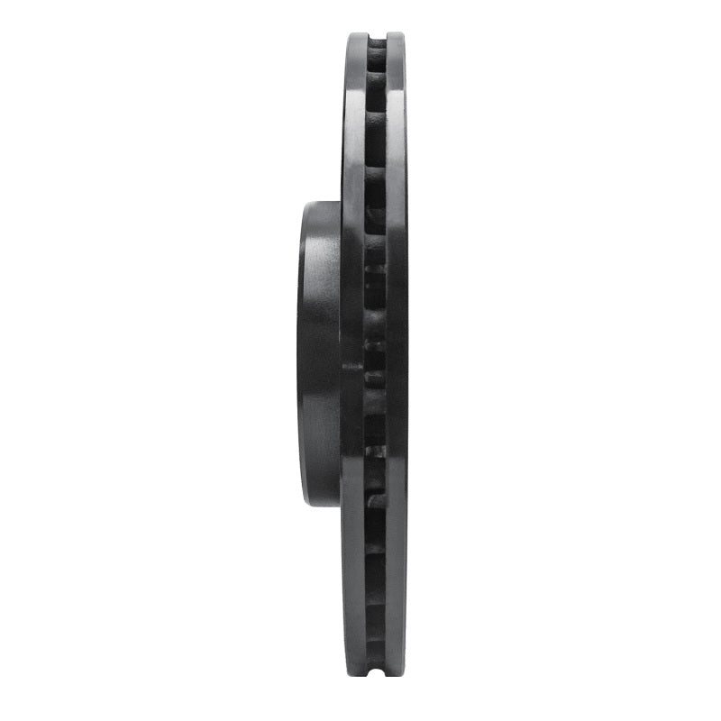 R1 07-16 Volvo S80 Front Left Drilled & Slotted Black Brake Rotor