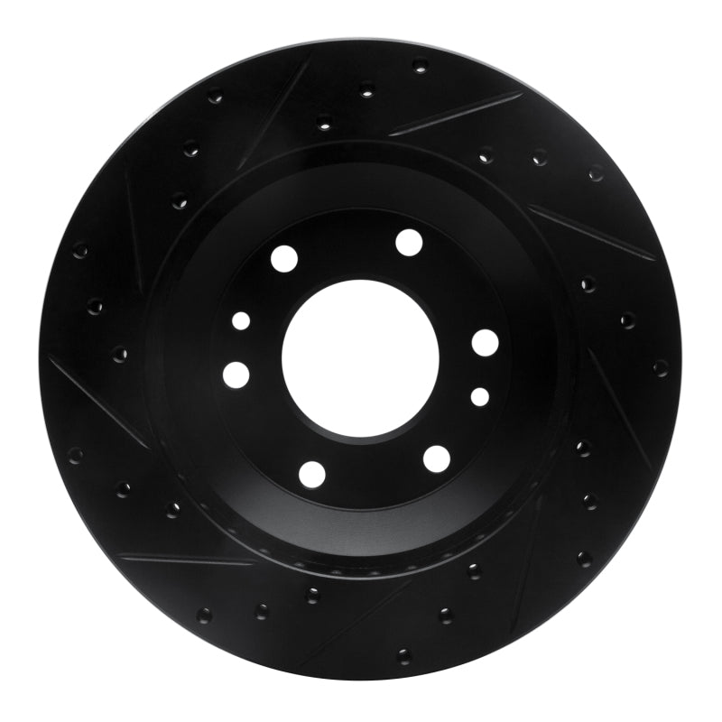 R1 02-05 Buick Rainier Front Right Drilled & Slotted Black Brake Rotor