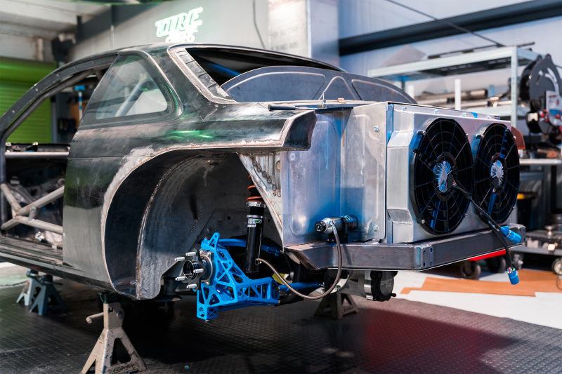 CSF Motorsport Radiator with Shroud - 14in SPAL Brushless Fans - Harnesses