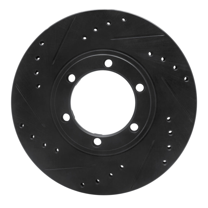 R1 86-06 Chevrolet Luv Pickup (Mexico) Front Left Drilled & Slotted Black Brake Rotor