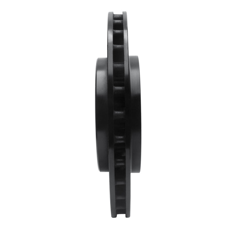 R1 04-07 Volvo V70 Rear Left Drilled & Slotted Black Brake Rotor