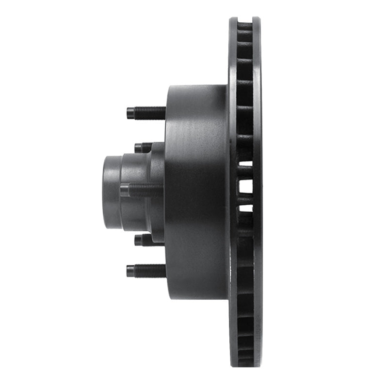 R1 94-03 Ford E-150 Econoline Front Left Drilled & Slotted Black Brake Rotor