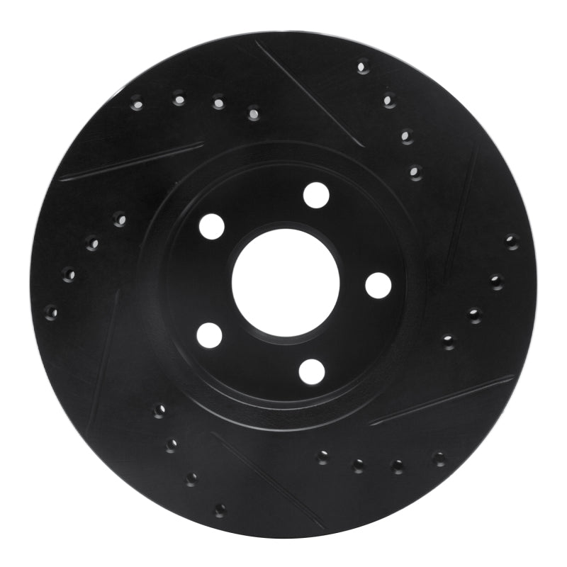 R1 90-05 Buick Skylark Front Left Drilled & Slotted Black Brake Rotor