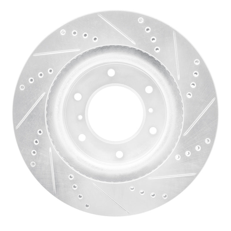 R1 08-17 Mitsubishi Montero Limited (Mexico) Front Left Drilled & Slotted Silver Brake Rotor
