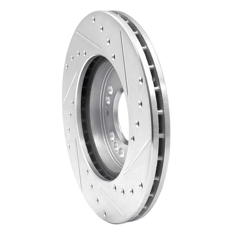 R1 1991-2004 Dodge STEALTH Front Left Drilled & Slotted Silver Brake Rotor