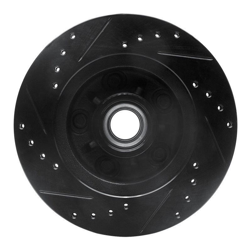 R1 78-90 Buick LeSabre Front Right Drilled & Slotted Black Brake Rotor