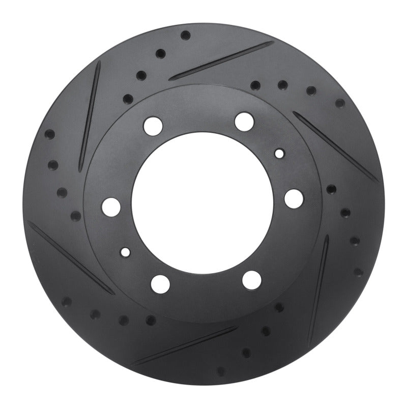 R1 09-15 Toyota Hilux (Mexico) Front Left Drilled & Slotted Black Brake Rotor