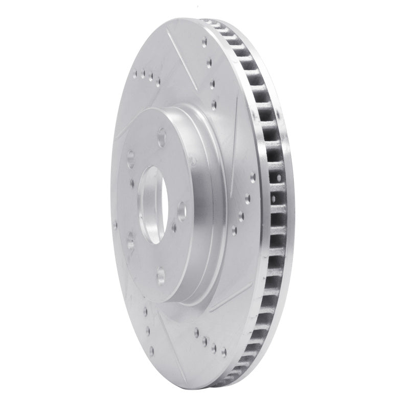 R1 08-14 Lexus IS F Rear Right Drilled & Slotted Silver Brake Rotor