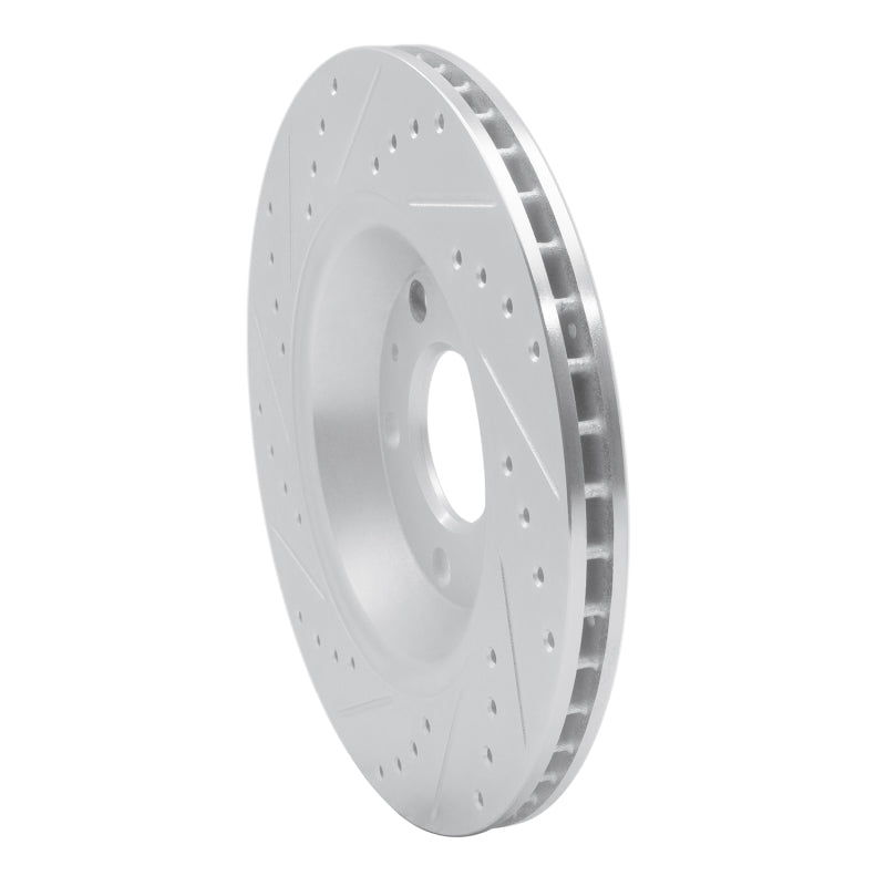 R1 04-09 Audi S4 Rear Right Drilled & Slotted Silver Brake Rotor