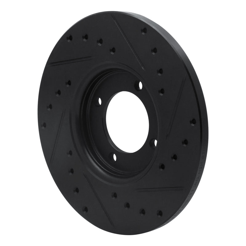 R1 63-86 Ford Cortina Front Left Drilled & Slotted Black Brake Rotor