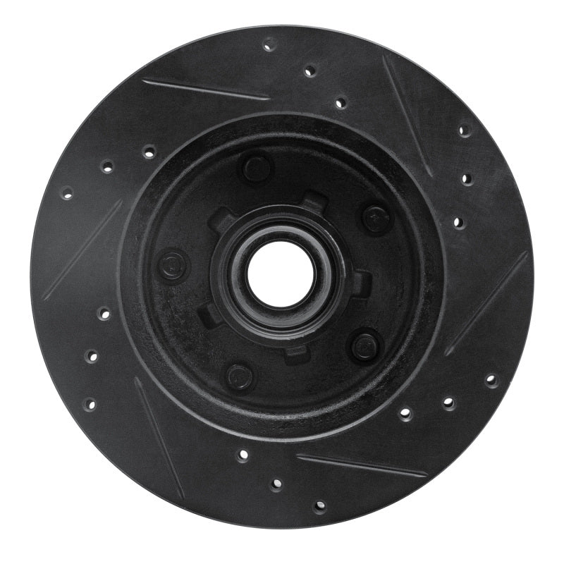R1 1982-1995 Buick Regal Front Left Drilled & Slotted Black Brake Rotor