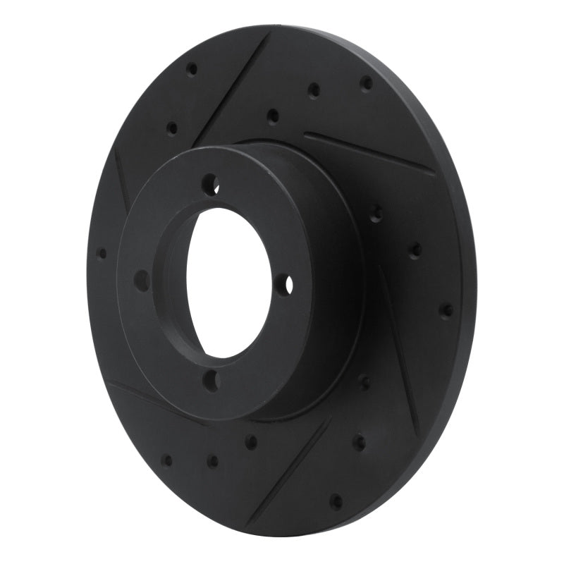 R1 80-83 Nissan 200SX Front Left Drilled & Slotted Black Brake Rotor