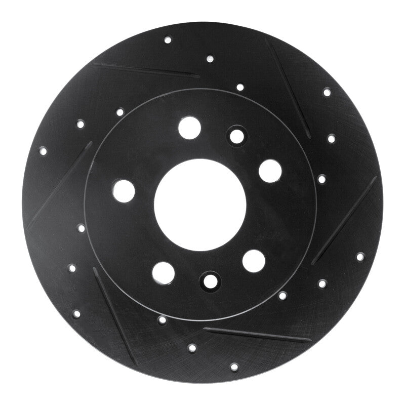 R1 72-78 Volkswagen Type 2 Front Right Drilled & Slotted Black Brake Rotor