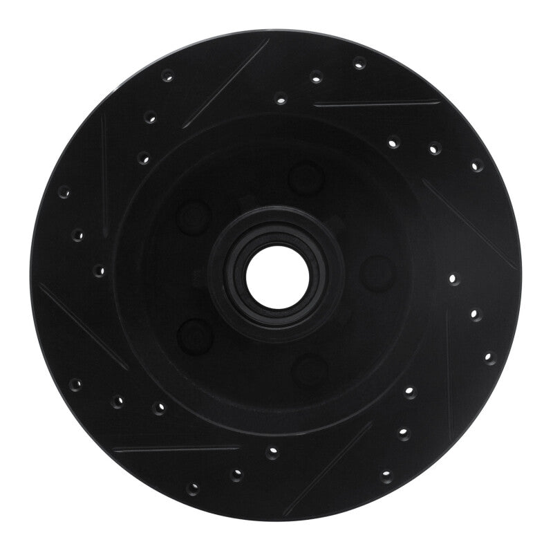 R1 88-94 Chevrolet C1500 Front Right Drilled & Slotted Black Brake Rotor
