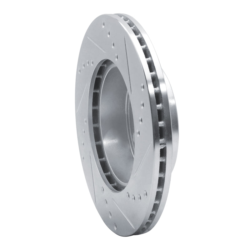 R1 82-90 Volvo 760 Series Front Left Drilled & Slotted Silver Brake Rotor