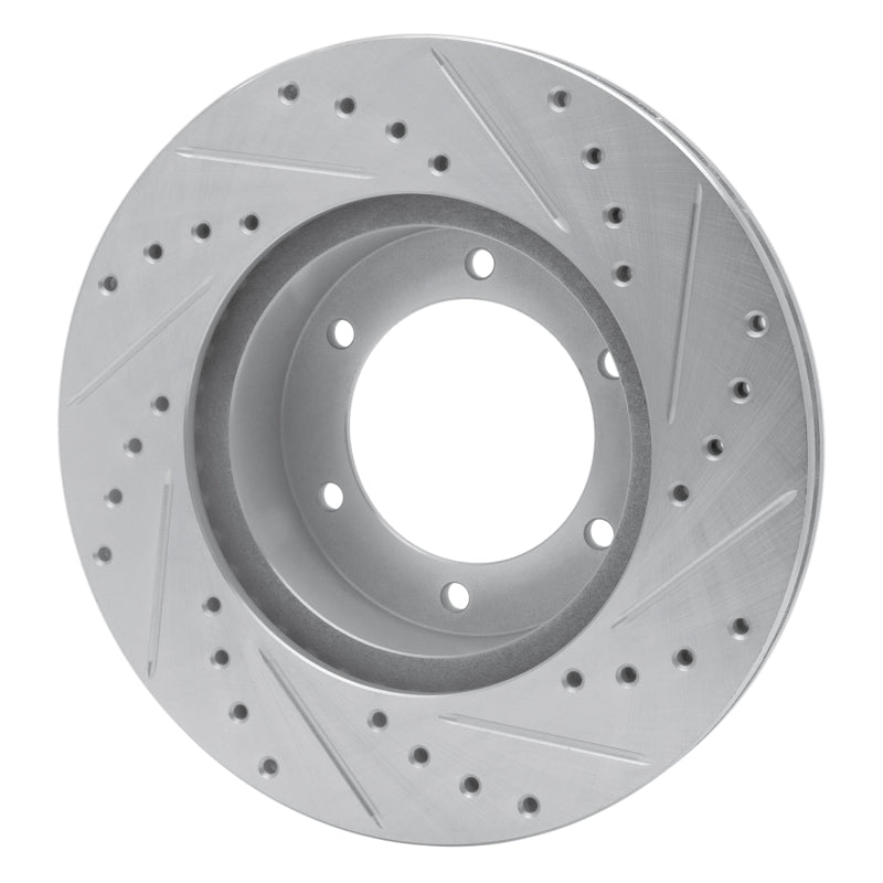 R1 86-95 Toyota Pickup Front Left Drilled & Slotted Silver Brake Rotor