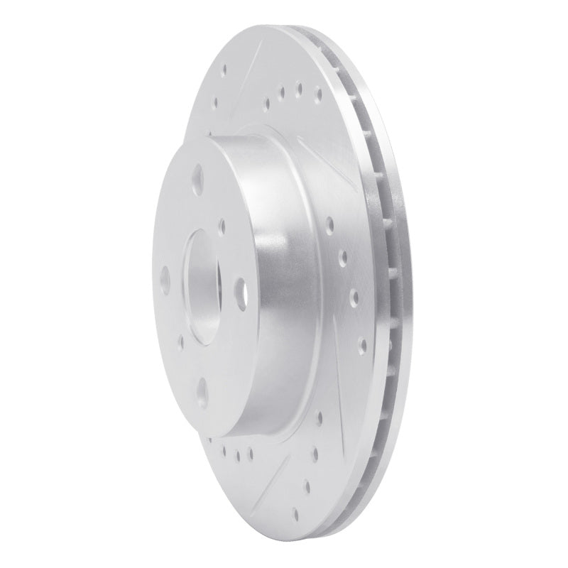 R1 85-88 Chevrolet Nova Front Left Drilled & Slotted Silver Brake Rotor