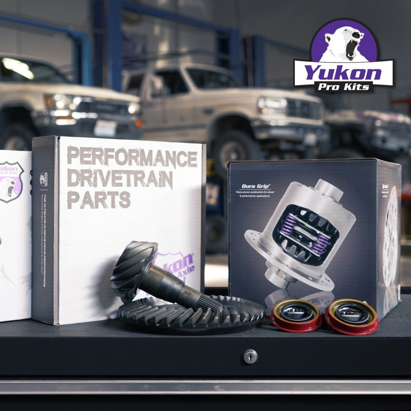 Yukon Gear 8.2in GM 3.55 Rear Ring & Pinion Install Kit 28 Spline Positraction 2.25in Axle Bearings