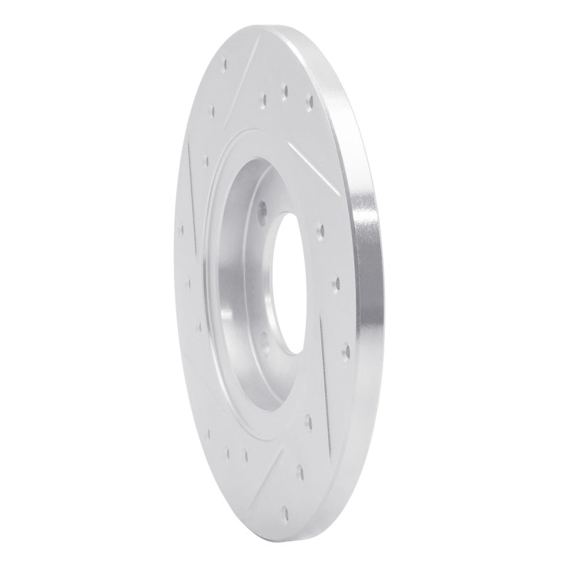 R1 80-83 Toyota Corolla (US/Canada) Front Right Drilled & Slotted Silver Brake Rotor
