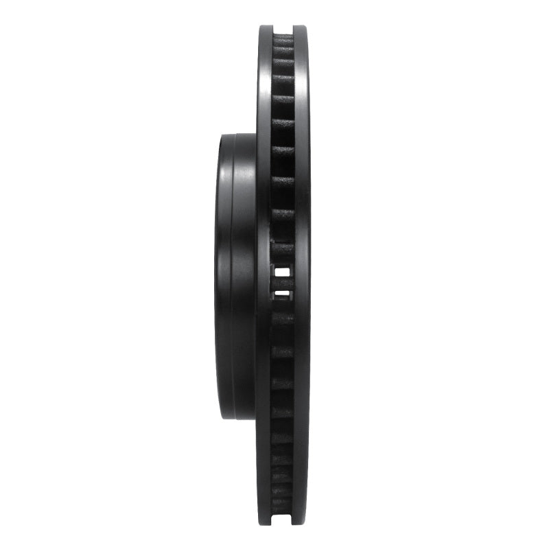 R1 07-17 Buick Enclave Front Right Drilled & Slotted Black Brake Rotor