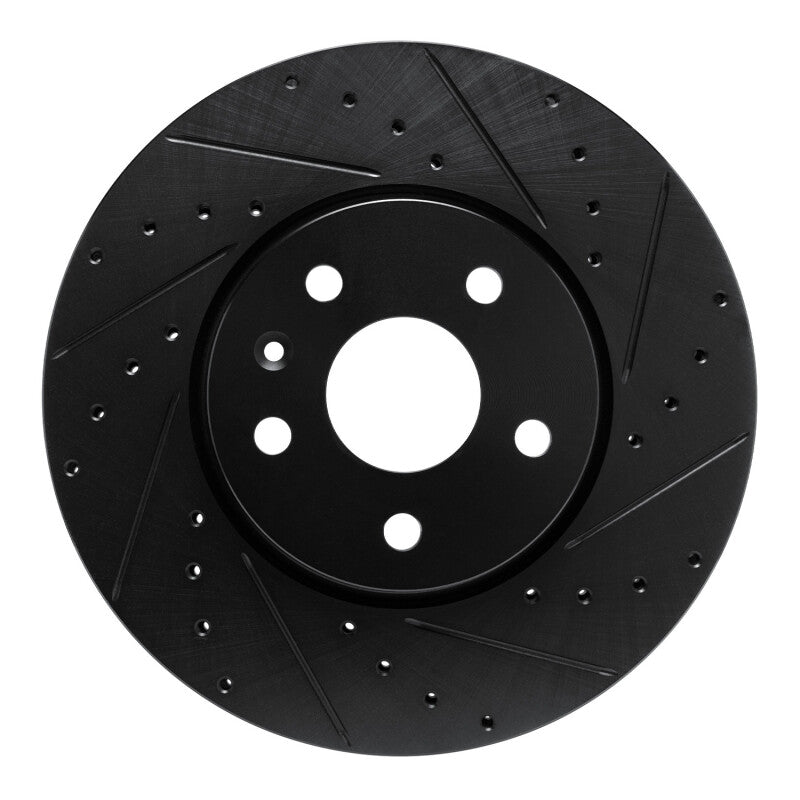 R1 19-25 Buick Envision Front Right Drilled & Slotted Black Brake Rotor