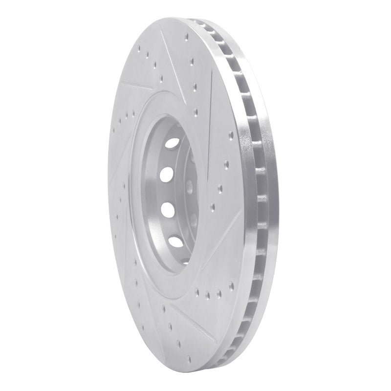 R1 00-03 Audi A8 Front Left Drilled & Slotted Silver Brake Rotor