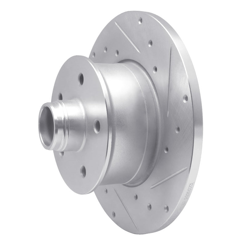 R1 79-85 Volkswagen Type 2 Front Right Drilled & Slotted Silver Brake Rotor