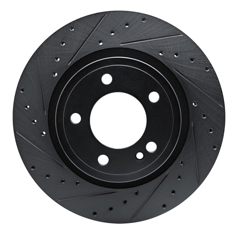 R1 19-25 Mercedes-Benz G500 (Mexico) Rear Left Drilled & Slotted Black Brake Rotor