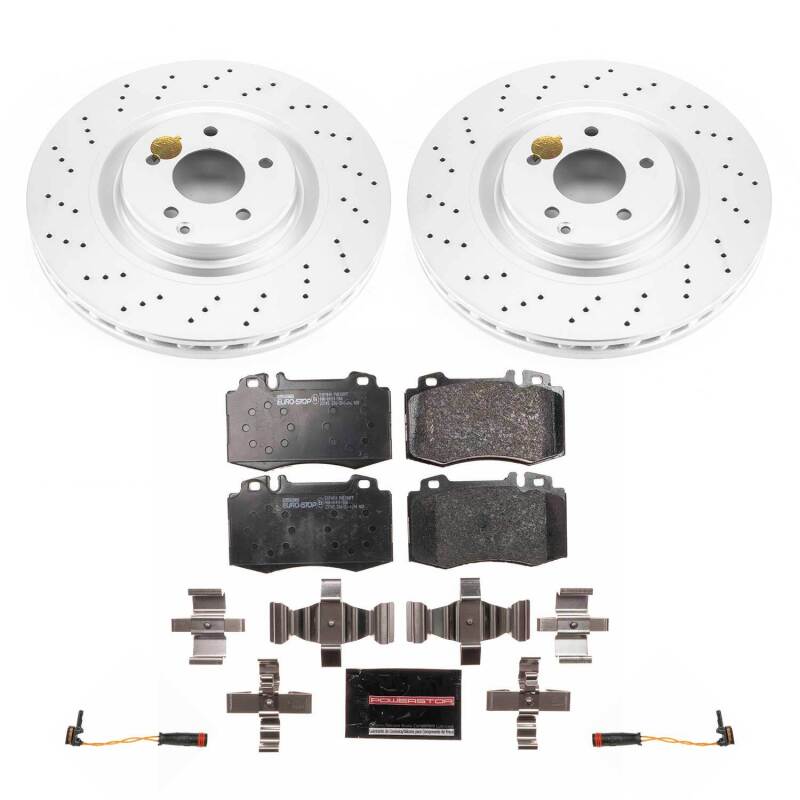 Power Stop 02-04 Mercedes-Benz C32 AMG Front Euro-Stop Brake Kit
