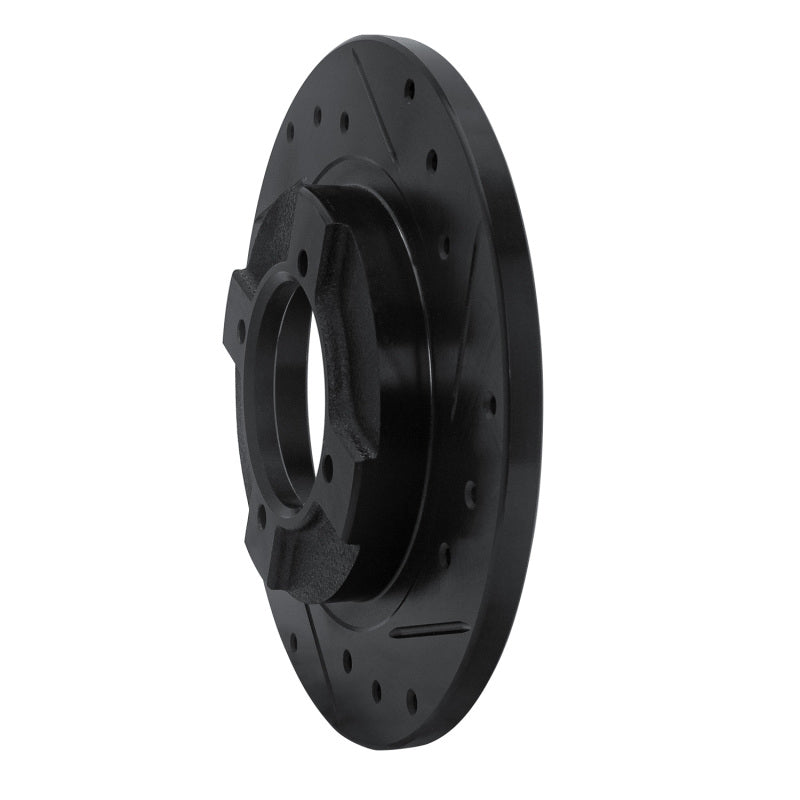 R1 82-86 Nissan Pulsar NX Front Right Drilled & Slotted Black Brake Rotor