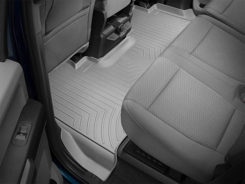 WeatherTech 2017+ Ford F-250/F-350/F-450/F-550 Rear FloorLiner - Grey Fits 1st Row Bench Seat