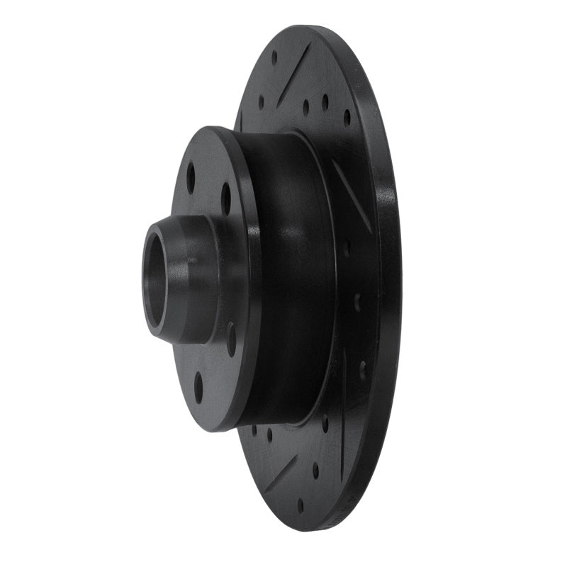 R1 92-98 Volkswagen Passat (USA/Canada) Rear Left Drilled & Slotted Black Brake Rotor