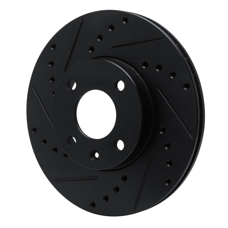 R1 16-22 Chevrolet SPARK (USA/Canada) Front Left Drilled & Slotted Black Brake Rotor
