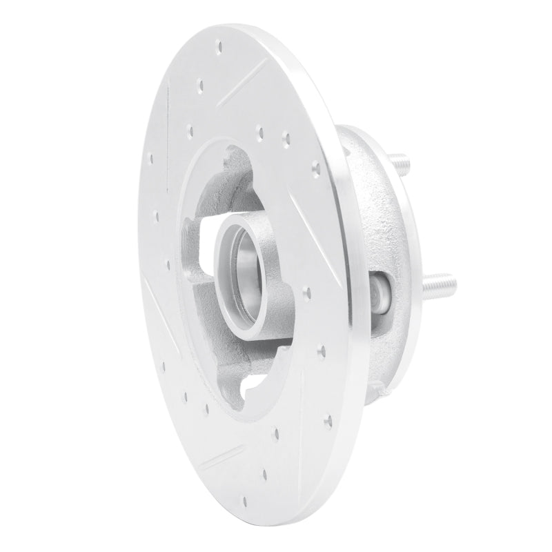 R1 1978-1987 Chevrolet CHEVETTE Front Right Drilled & Slotted Silver Brake Rotor