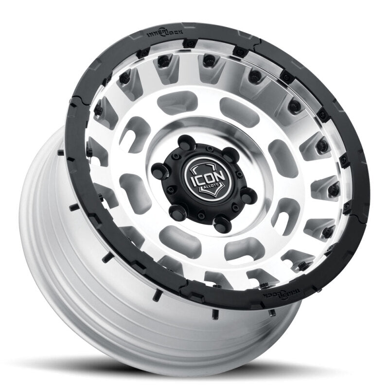 ICON Hammer Pro 17x8.5 / 5x150 / 25MM / 5.75in BS - Silver Machined