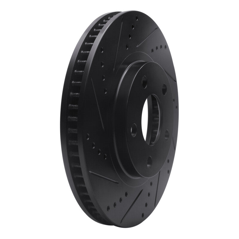 R1 97-05 Buick Park Avenue Front Left Drilled & Slotted Black Brake Rotor