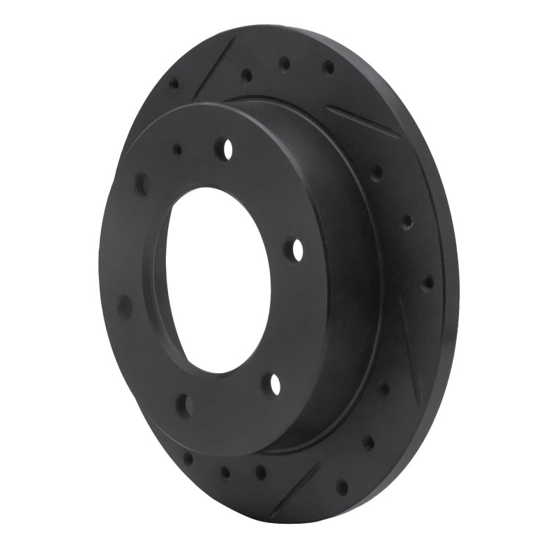 R1 88-95 Isuzu AMIGO Rear Left Drilled & Slotted Black Brake Rotor