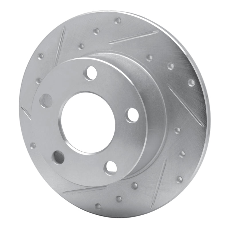 R1 92-05 Audi A6 (Mexico) Rear Left Drilled & Slotted Silver Brake Rotor