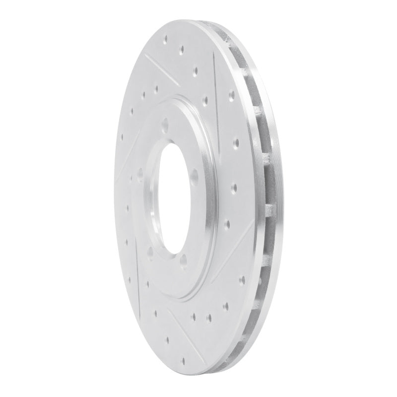 R1 79-83 Toyota Pickup Front Right Drilled & Slotted Silver Brake Rotor